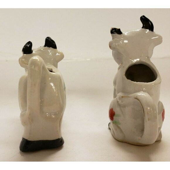Creamers, Set of 2, Mini Cow  Made in Japan, Hand painted Vintage, (C70) - Picture 3 of 9